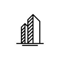 Icon Line Building Skyscaper symbols editable file vector