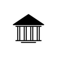 Semi solid Icon Glyph Building Museum symbols editable file vector