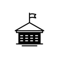 Semi solid Icon Glyph Building School or university symbols editable file vector