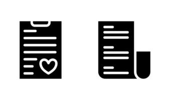 icon solid glyph receipt and list,invoice and bill. Editable file vector