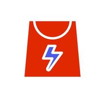 icon glyph colors shopping bag, paper bag, buy symbols. Editable file vector