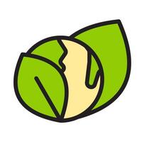 Icon flat earth globe with leaf ecology, nature go green and save earth. Editable file vector