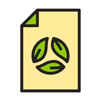 Icon flat paper leaf ecology, nature go green and save earth. Editable file vector