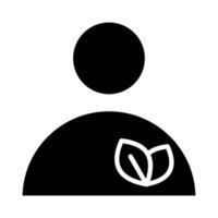 Icon solid glyph user or person ecology community, nature go green and save earth. Editable file vector