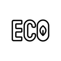 Icon line tec ECO with leaf ecology, nature go green and save earth. Editable file vector