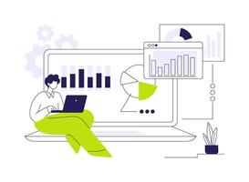 Collecting business data abstract concept illustration. vector