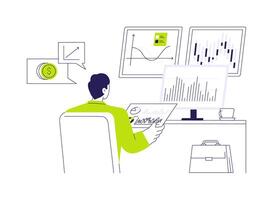 Data-driven investment strategy abstract concept illustration. vector
