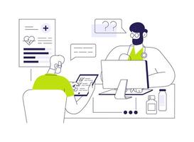 Healthcare data collection abstract concept illustration. vector