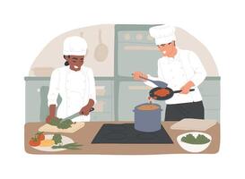 Chef isolated cartoon illustrations. vector