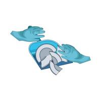 Broken Plate Collected in Dustpan vector