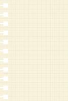 Page of a notebook in a grid isolated on a transparent background. School sheet of paper for collages or scrapbooking. Blank page. Math squared background. vector