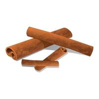 Appetizing cinnamon portion on a white background. vector