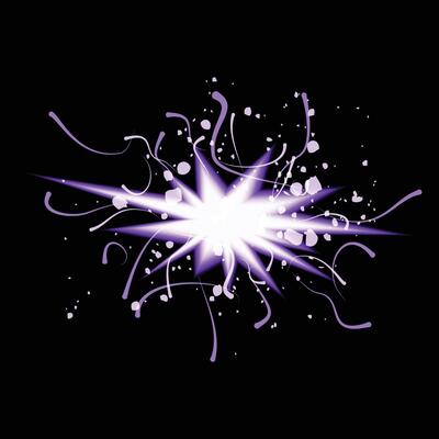 purple color star glowing light effects