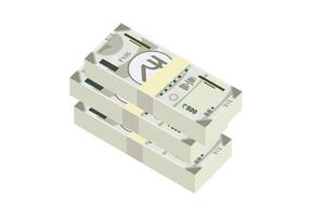 a stack of five hundred 500 rupee banknotes vector