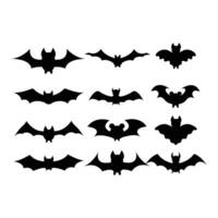 a collection of bats are on a white background. vector