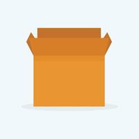square cardboard box open from upper side. vector