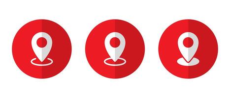 Address location, map pin icon in flat style vector