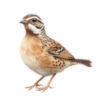 olorful illustration of three quails standing in a row, showcasing detailed feather patterns and realistic colors png