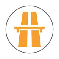 Highway trendy icon upright abstract illustration colorful artwork beautiful design vector
