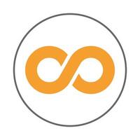 Infinity trendy icon upright abstract illustration colorful artwork beautiful design vector