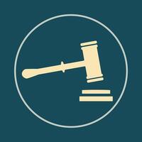 Judge gavel trendy icon Ideal abstract illustration colorful artwork beautiful design vector