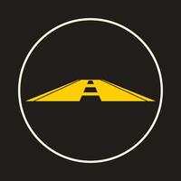 Highway trendy icon moral abstract illustration colorful artwork beautiful design vector