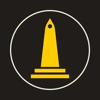 Monument trendy icon moral abstract illustration colorful artwork beautiful design vector