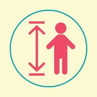 Height trendy icon seemly abstract illustration colorful artwork beautiful design vector