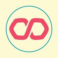 Infinity trendy icon seemly abstract illustration colorful artwork beautiful design vector