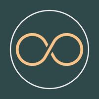 Infinity trendy icon decorous abstract illustration colorful artwork beautiful design vector