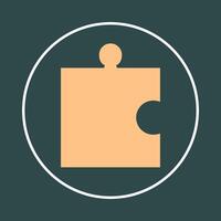 Puzzle trendy icon decorous abstract illustration colorful artwork beautiful design vector