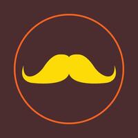 Mustache trendy icon classy abstract illustration colorful artwork lovely design vector