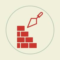 Brick work trendy icon luxurious abstract illustration colorful artwork lovely design vector