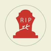 Tombstone trendy icon luxurious abstract illustration colorful artwork lovely design vector