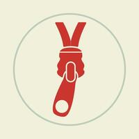 Zipper trendy icon luxurious abstract illustration colorful artwork lovely design vector