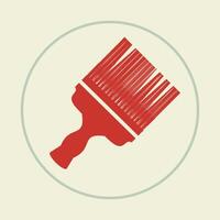 Paintbrush trendy icon luxurious abstract illustration colorful artwork lovely design vector