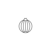 Onion icon outline. Isolated on white background. vector