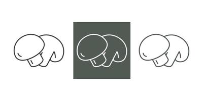 Champignon icon outline white background. Mushroom line icon vector