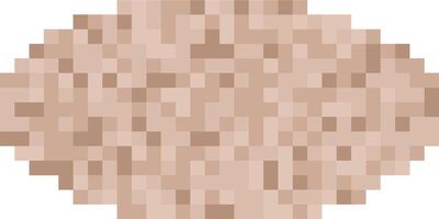 Censorship pixelated skin nude tone bar in oval shape. Ideal for use in content moderation, production, and social media graphics. vector