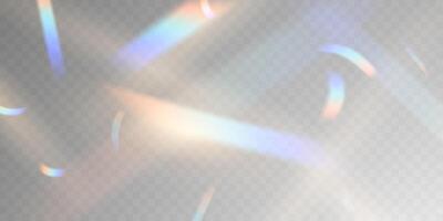 Multicolored light effect and zigzag ribbons falling from above on streamer, tinsel vector