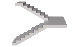 3d steps staircase rendering, construction concept, civil engineering design element. png