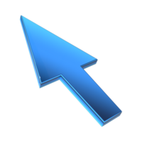 3D Mouse pointer or Arrow cursor rendering png