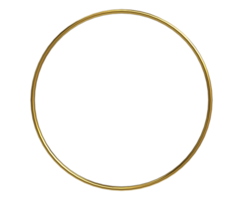 3d golden round circle or Ellipse design element rendering png