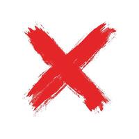 Hand drawn cross. Grunge cross. Cross made with brush stroke on isolated background vector