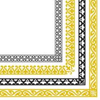 Set of decorative seamless border with corner vector