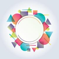 Abstract circle geometric pattern design and background. Use for modern design, cover, template, decorated, brochure, flyer. Abstract Colorful Shapes Banner Background vector