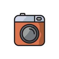 Camera icon. Photo line icon minimalistic colourful flat design. vector