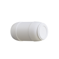 Realistic plastic container barrel, 3D rendering illustration with transparent background png