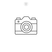 Camera icon symbol illustration isolated on white background vector