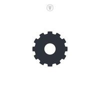 Gear setting icon symbol illustration isolated on white background vector